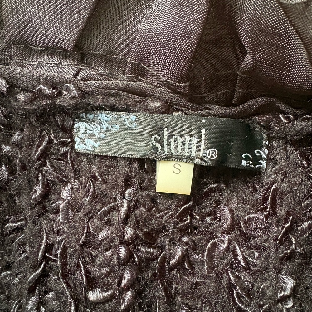 SALONI Black Ruffles & Lace Longline Cardigan - Picture 3 of 8